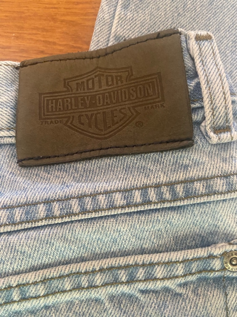 Harley-Davidson Light Blue Men’s Bootcut Jeans - Picture 5 of 6